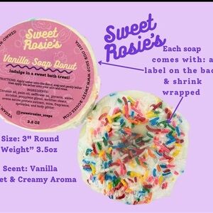 Sweet Rosie’s vanilla sprinkled donut soap (each) 3.5 oz